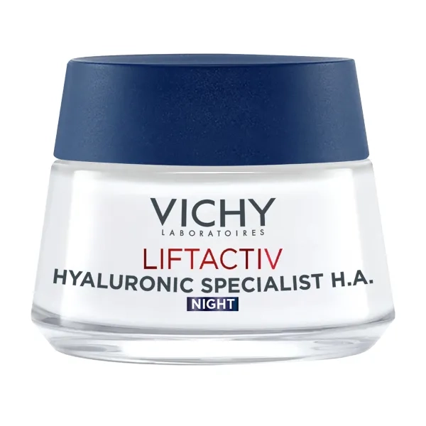 %Ночной разглаживающий крем Vichy Виши Лифтактив Гиалуроник Специалист Эйч Эй для коррекции морщин кожи лица 50 мл