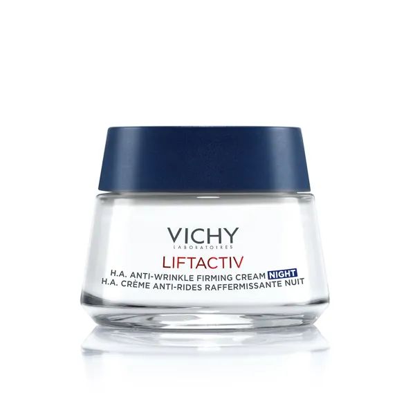 %Нічний розгладжуючий крем Vichy Ліфтактив Ейч Ей з гіалуроновою кислотою для корекції зморшок шкіри обличчя 50 мл