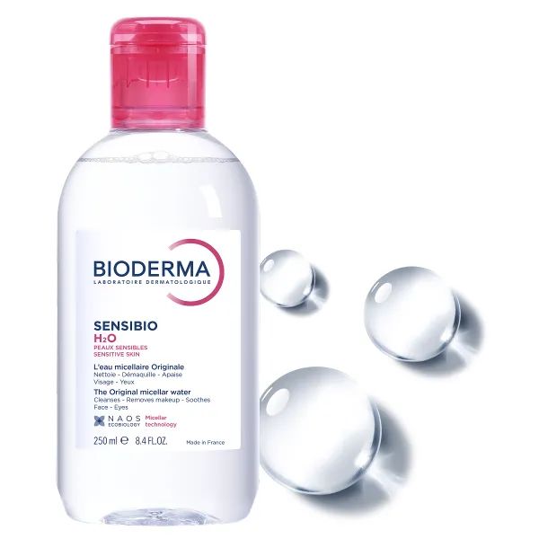Мицеллярный лосьон Bioderma Sensibio Сансибио H2O для чувствительной кожи лица и контура глаз 250 мл