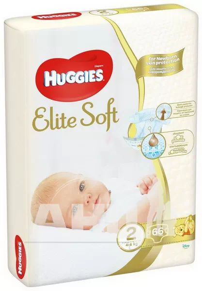 Подгузники детские гигиенические Huggies Elite Soft 2 (4-7кг) №66