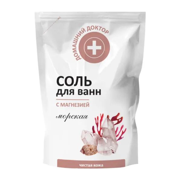 %Соль для ванн Домашний Доктор дой-пак с магнезией 500 г