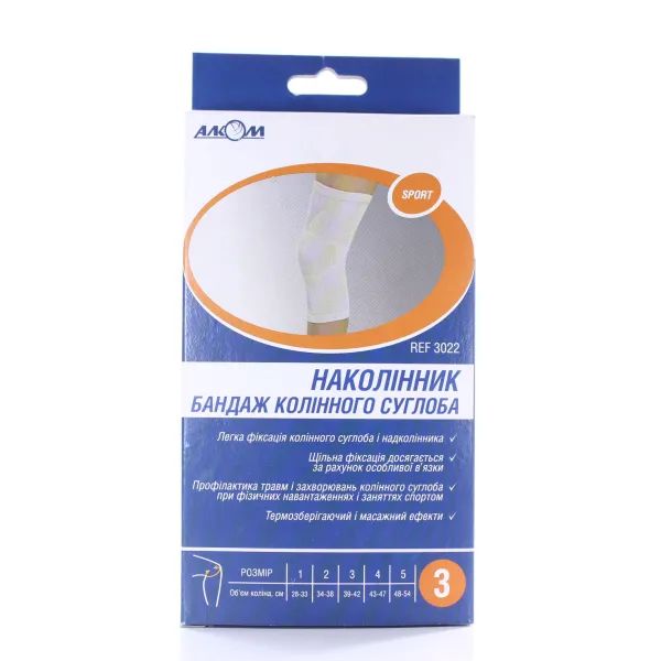Бандаж коленного сустава 3022 размер 3