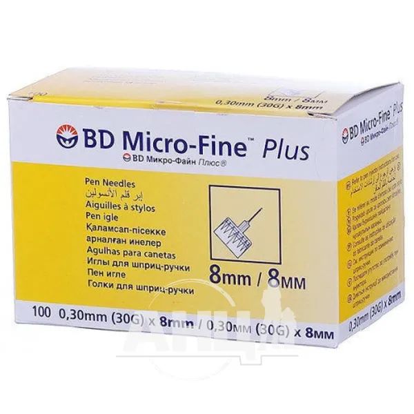%Голки для шприц-ручки BD Micro-fine plus 0,3 х 8 мм №100