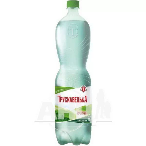 %Вода мінеральна природна столова Трускавецька слабогазована 1,5 л