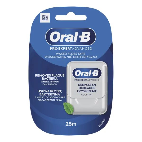 Зубная нить Oral-B Pro-Expert Адвансд Дип Клин Глубокая очистка Прохладная мята вощеная 25м