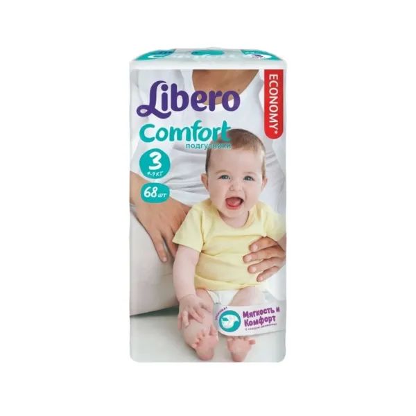 %Подгузники детские Libero Comfort 3 4-9кг №68