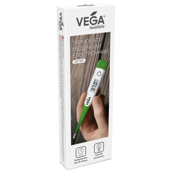 %Термометр електронний Vega МТ-519 з гнучким наконечником