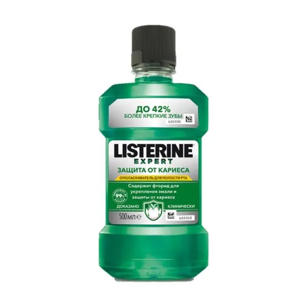 %Ополіскуач для ротової порожнини Listerine expert захист від карієсу 500 мл