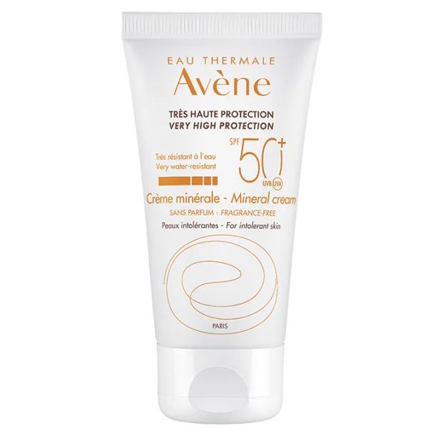 %Сонцезахисний крем Avene мінеральний SPF50+ для гіперчутливої шкіри 50 мл