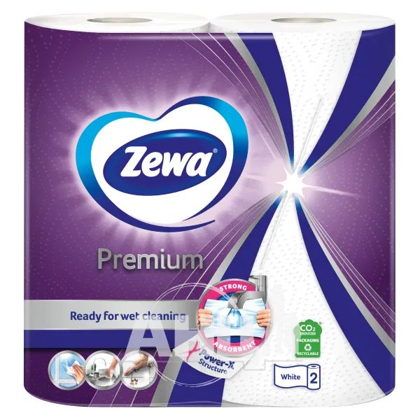 Паперовий рушник Zewa premium білі №2