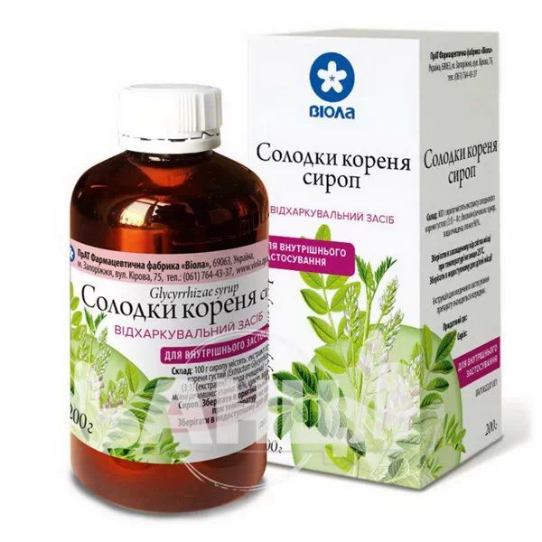 %Солодки кореня сироп флакон скляний 200 г
