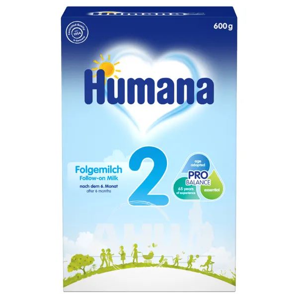 %Сухая молочная смесь Humana 2 с пребиотиком 600 г