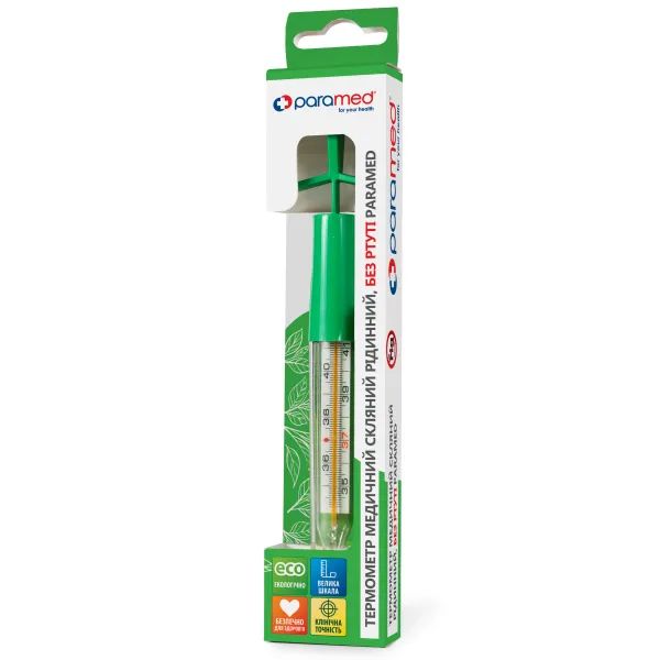 %Термометр Paramed стеклянный безртутный №1