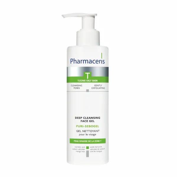 %Антибактеріальний гель для обличчя Pharmaceris T Puri-Sebopeel 190 мл