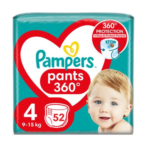 %Підгузки-трусики дитячі Pampers Pants розмір 4 (9-15 кг) №52