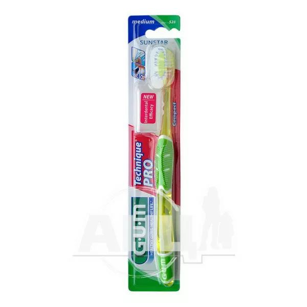 %Зубна щітка GUM Technique Pro Compact середньої м'якості