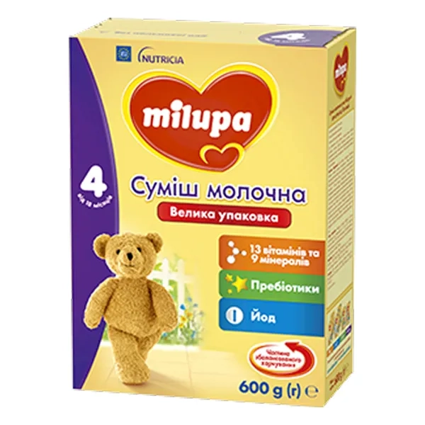 %Дитяча суха молочна суміш Milupa 4 600 г