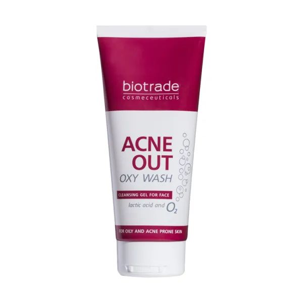 Гель очищающий с чистым кислородом и молочной кислотой Biotrade Acne Out 200 мл