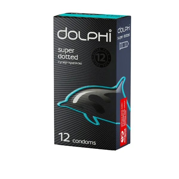 %Презервативи Dolphi з супер-крапковою структурою №12