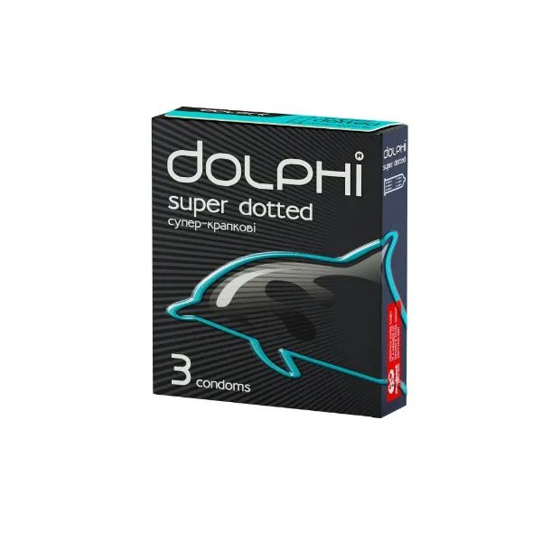 %Презервативи Dolphi з супер-крапковою структурою №3