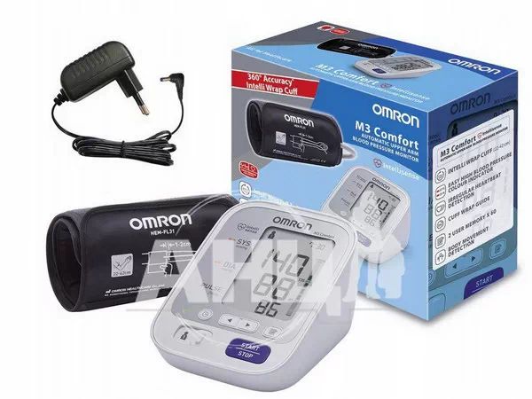 %Тонометр Omron M3 Comfort HEM-7134-E + адаптер
