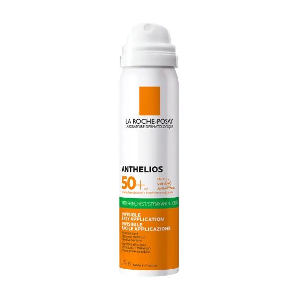 Сонцезахисний легкий спрей-міст La Roche-Posay Антеліос SPF 50+ для шкіри обличчя високий ступінь захисту 75 мл