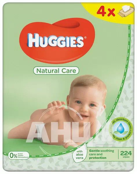 Вологі серветки Huggies natural care алое №224