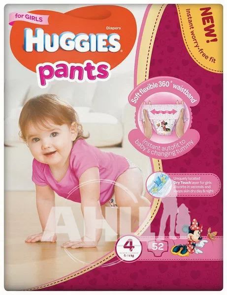 %Подгузники-трусики Huggies Pants 4 для девочек (9-14кг) №52