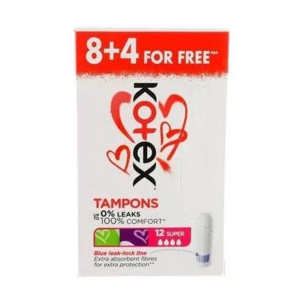 %Тампоны гигиенические Kotex Super №12