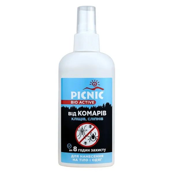 %Лосьон от комаров и клещей Picnic Bio Active спрей 100 мл