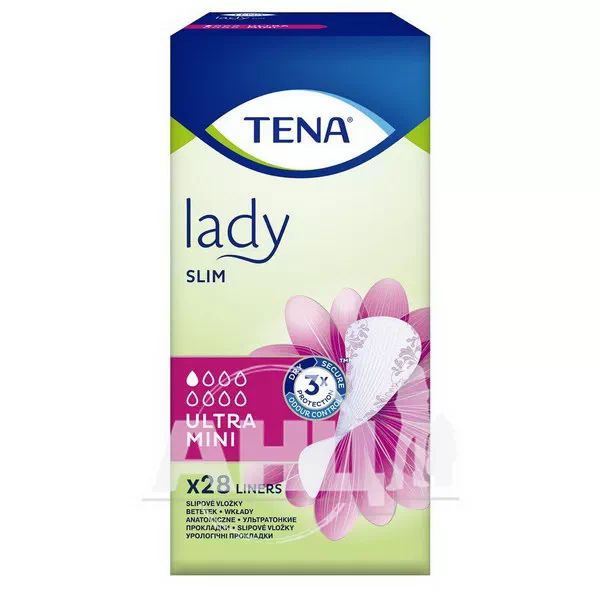 %Прокладки урологічні для жінок Tena Lady Ultra Mini №28