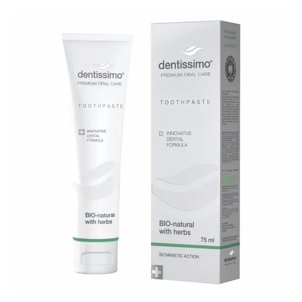 %Зубная паста Dentissimo bio-natural with herbs 75 мл