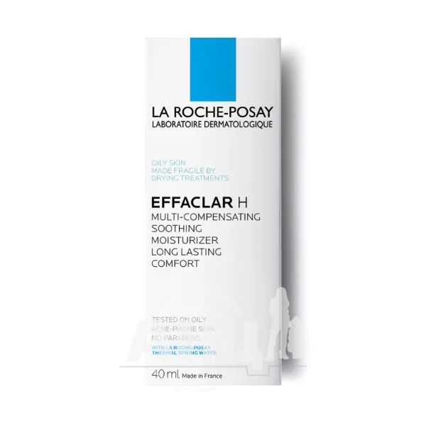 %Интенсивное успокаивающее увлажняющее средство La Roche Posay Еффаклар Н для восстановления жирной проблемной кожи 40мл