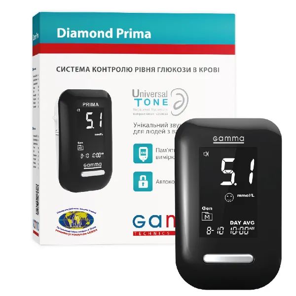 %Глюкометр Gamma Diamond Prima