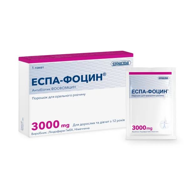 %Эспа-Фоцин порошок для проготовления раствора для перорального применения 3000 мг пакет 8 г