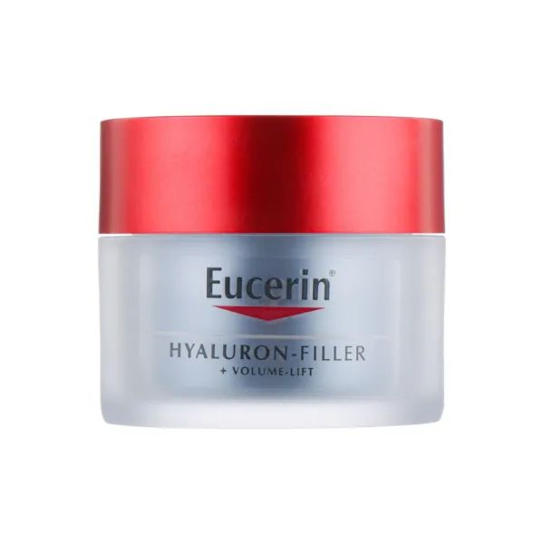 Нічний антивікової крем Eucerin Hyaluron Filler Volume Lift для нормальної та комбінованої шкіри обличчя 50 мл