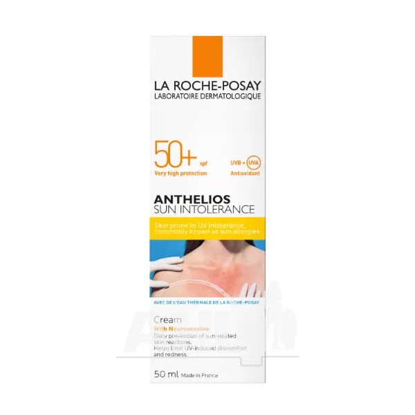 %Сонцезахисний крем La Roche Posay Антгеліос для шкіри схильної до сонячної непереносимості SPF 50+ 50 мл