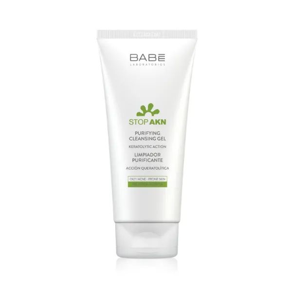 %Очищуючий гель Laboratorios Babe Stop AKN для жирної та проблемної шкіри обличчя 200 мл