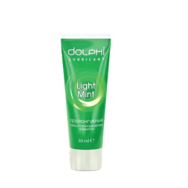 %Гель-змазка Dolphi Light Mint пролонгованої дії 30 мл