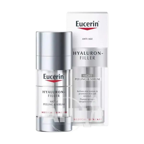 %Ночной уход пилинг и сыворотка Eucerin Hyaluron-Filler 30 мл