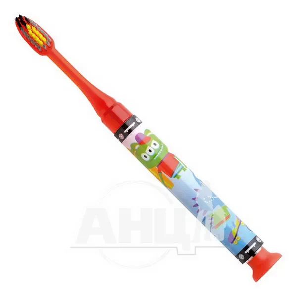 %Зубная щетка GUM Junior Monster Light-Up мягкая
