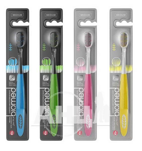 %Зубная щетка Biomed Black средняя