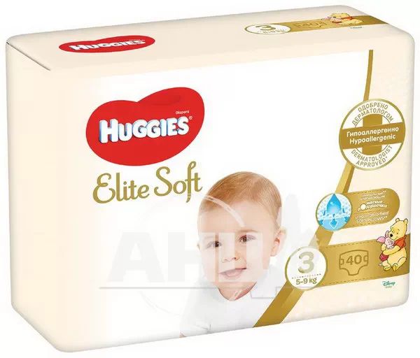 %Подгузники детские гигиенические Huggies Elite Soft 3 (5-9) №40