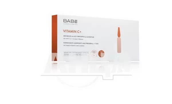 %Ампулы-концетрат Babe Laboratorios Vitamin C+ для депигментации с антиоксидантным эффектом 2мл №10
