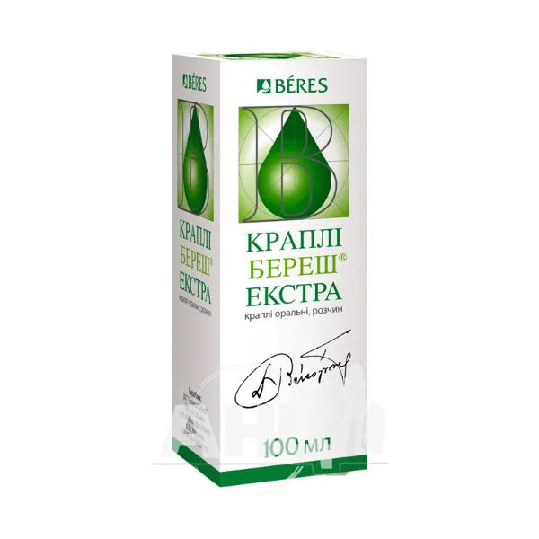 %Капли Береш Экстра капли оральные раствор флакон с пробкой-капельницей 100 мл