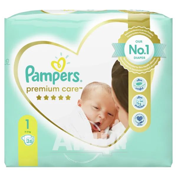 %Подгузники детские Pampers Premium Care Newborn №26