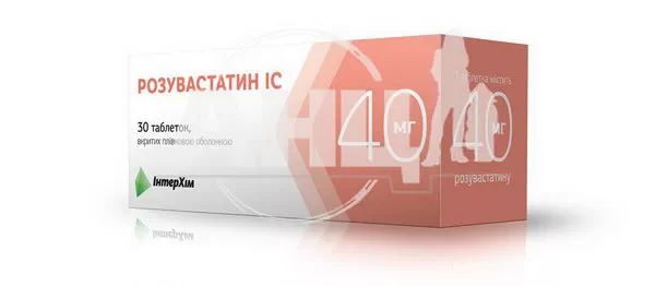 %Розувастатин IC таблетки покрытые пленочной оболочкой 40 мг блистер №30