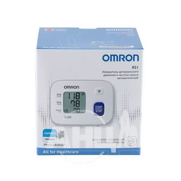 %Автоматичний тонометр на зап'ястя Omron RS1 НEМ-6160-E