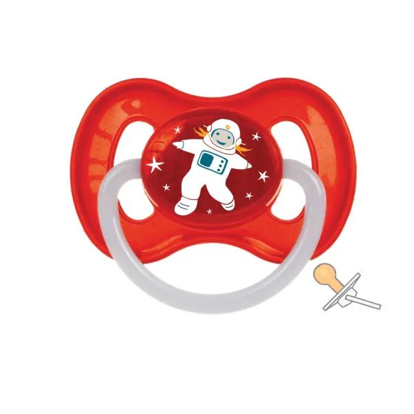 %Пустышка Canpol Babies 23/221 0-6 м space red латексная круглая