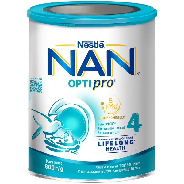 %Смесь Nestle NAN 4 Optipro с 18 месяцев 800 г